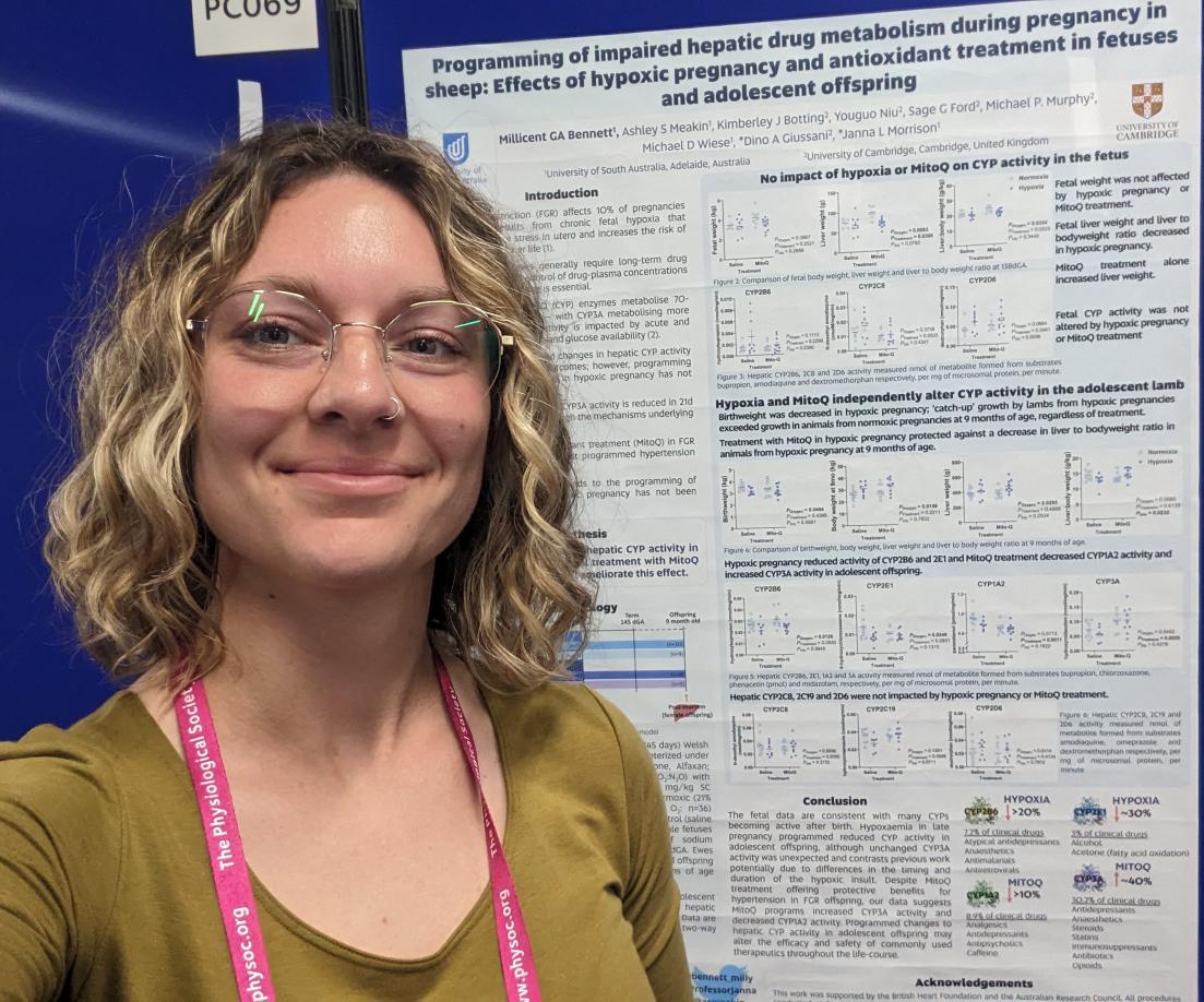 Very excited to be presenting at #Physiology2023 in Harrogate 🇬🇧 on work possible thanks to our collaborators at University of Cambridge #UniSA 🐑🤰💊