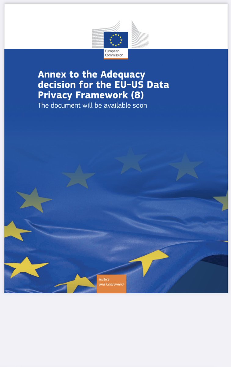 Luis Montezuma | @luismontezuma@mstdn.social (@montezumachavez) on Twitter photo The EU is set to sign off on a new data transfer deal with the US this afternoon. -<a href="/clothildegouj/">Clothilde Goujard</a>.
Justice Commissioner Didier Reynders will speak during a press conference on the EU-US adequacy decision on data flows at 3:45 pm CET.
Watch it: lnkd.in/eTr32Nkx. The EU is set to sign off on a new data transfer deal with the US this afternoon. -<a href="/clothildegouj/">Clothilde Goujard</a>.
Justice Commissioner Didier Reynders will speak during a press conference on the EU-US adequacy decision on data flows at 3:45 pm CET.
Watch it: lnkd.in/eTr32Nkx.