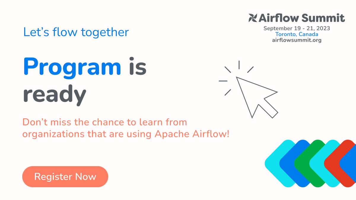 📷📷📷 Check out our final program
with an amazing speaker lineup! 📷️

Join us at the Airflow Summit this September 19-21 in Toronto, Canada 📷

airflowsummit.org/sessions/2023/

#AirflowSummit2023 #AirflowSummit #ApacheAirflow