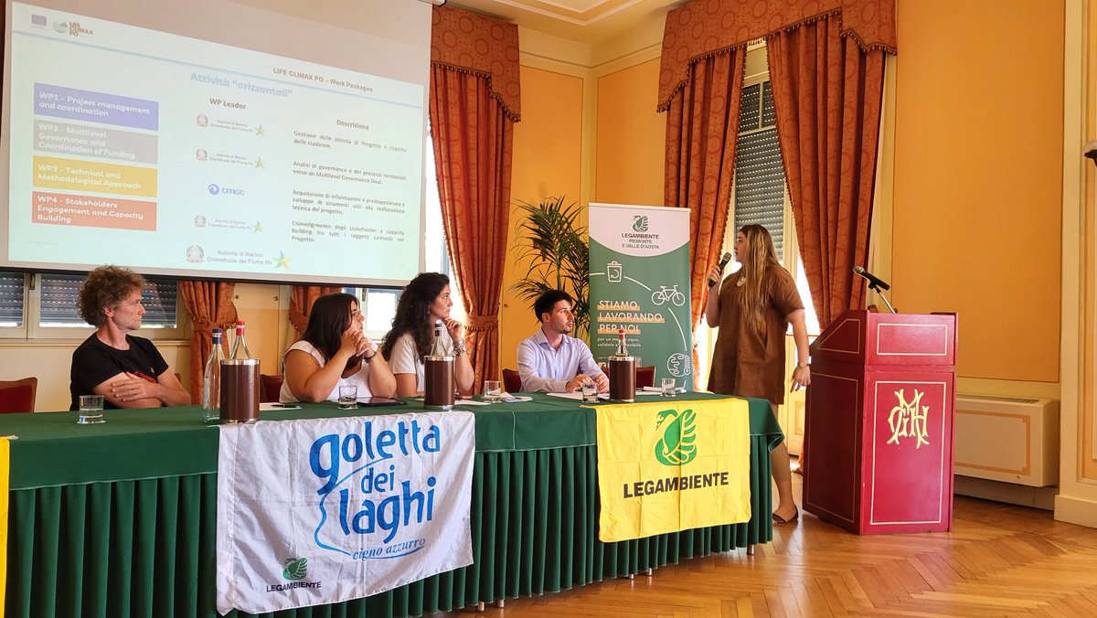 LIFEClimaxPo's tweet photo. Presentazione del progetto #LIFEClimaxPo oggi al #ForumAcque promosso da @LegambientePVDA.
Un' occasione di confronto per discutere dello stato delle #acque piemontesi, e delle politiche e azioni per fronteggiare l'#emergenzaidrica.
#LIFEClimaxPo #LIFEprogramme
#fiumePo https://t.co/Yoyz2z7sK3