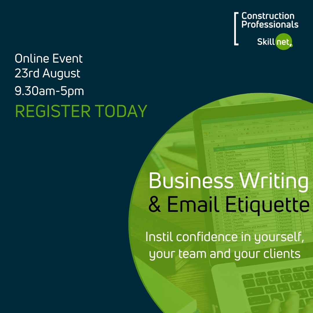 CPSkillnet's tweet image. Learning to communicate effectively &amp;amp; professionally can have a significant impact on your #business. ✍

Our course in August will guide you through the essential #skills required to liaise with your clients in a competent &amp;amp; confident manner.

⏰Book now: cpskillnet.ie/training/busin…