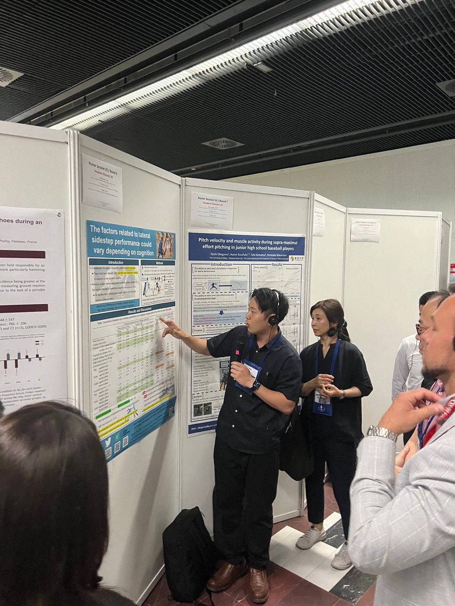 TsukubaL's tweet image. 【学会発表】
7/4〜7/7の期間、フランスのParis🇫🇷においてThe 28th Annual Congress of the European College of Sport Science (ECSS Paris 2023)が開催されました。

本研究室から、小野(DC3)、太田(DC3)古橋(DC2)がポスター発表を行いました。

#ECSS2023