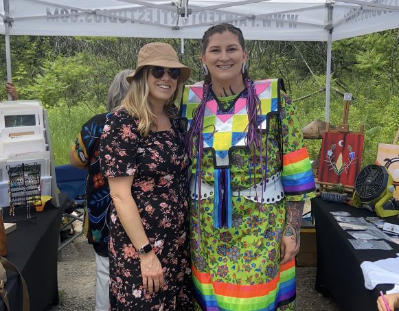 So much gratitude to <a href="/KorenSmoke/">Koren Smoke</a> for creating the beautiful artwork for my book &amp; so special to see her art at the #aldervillepowwow. She will be set up at my book launch in Lakefield on July 16th - come by and snag some of her amazing items  #communty <a href="/kprschools/">KPRDSB</a>