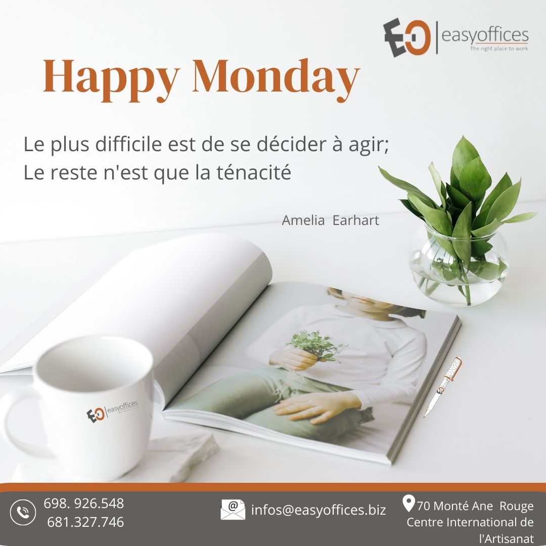 EasyOffices2's tweet image. #easyoffices
Un nouveau Jour
Une nouvelle Semaine...
Un nouveau départ...

Contacts : 698926548 / 677253358
Email : infos@easyoffices.biz
Site web : easyoffices.biz
#coworking bureaux partagés
#salles_réunion
#VIP