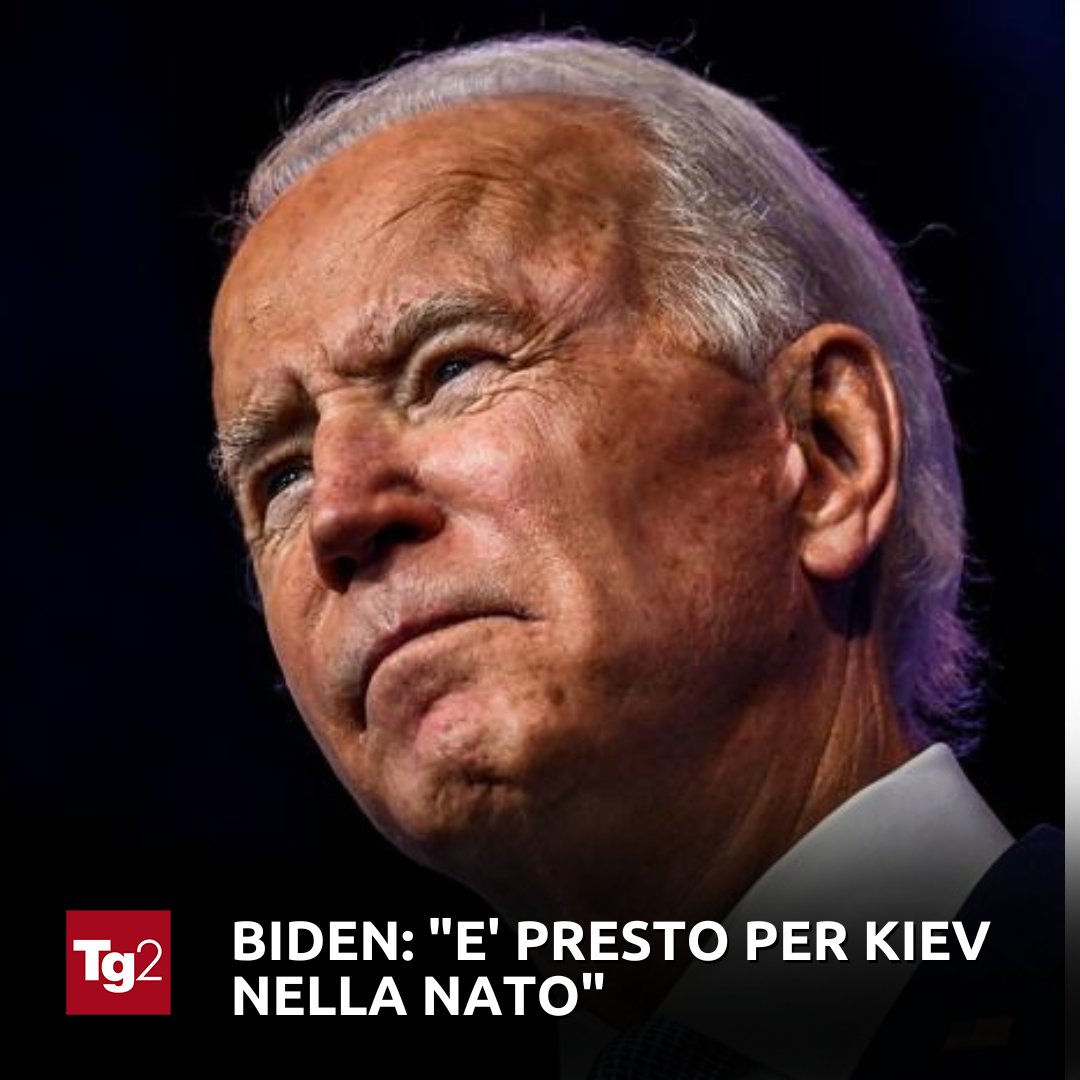 tg2rai's tweet photo. Domani vertice a #Vilnius. #Biden a #Landra incontra #Sunak e poi #reCarloIII. Sull'ingresso dell'#Ucraina nella #Nato dice: "Non adesso", e sulle clusterbomb, "Kiev ne ha bisogno".
Al #Tg2Rai ore 13,00
#10luglio https://t.co/djd8pkBVM3