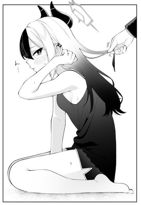 カヨコ…髪触らせて…#ブルアカ 