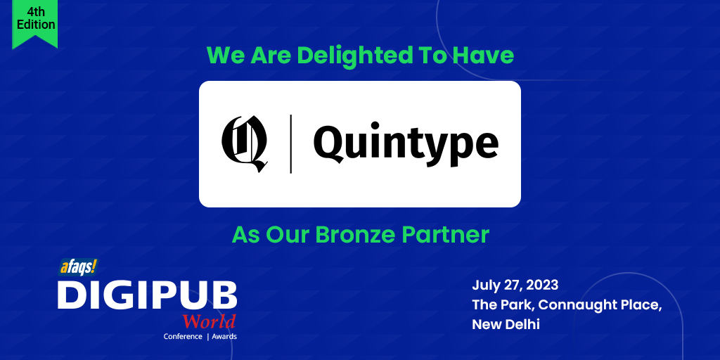 DigipubWorld's tweet photo. Welcome @quintype_inc! We are delighted to have you as our Bronze Partner.
Know more: https://t.co/b9ajXYDWCA

📅: July 27, 2023
📍: The Park, Connaught Place, New Delhi

#publishers | #advertising | #marketing | #media | #agency | #digipub | #webpublisher | #awards | @afaqs https://t.co/N37GyaRJws