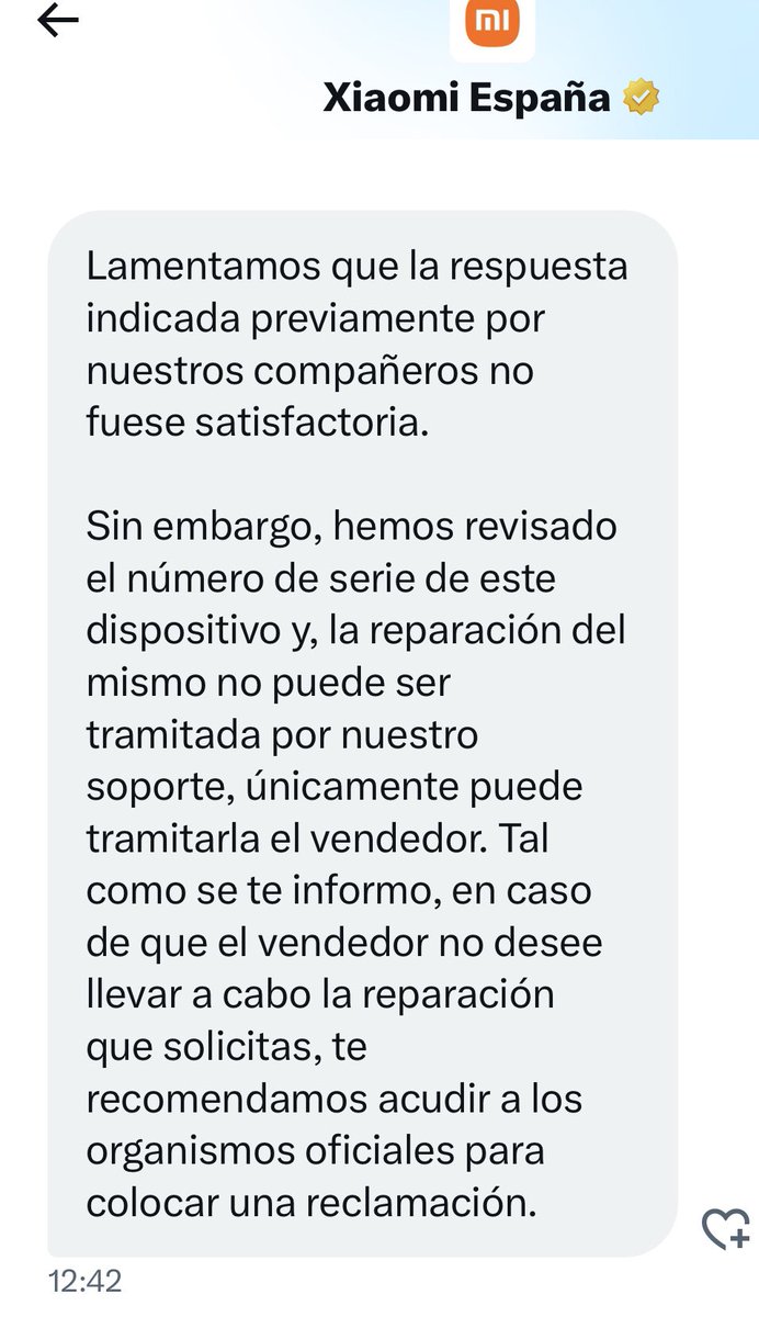 <a href="/XiaomiEspana/">Xiaomi España</a> Para que luego falle la unidad q compras desde su propia web y luego se desentiendan #xiaomiestafa