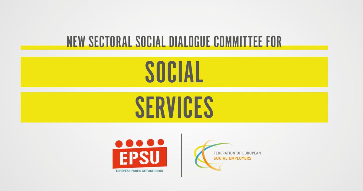 📢Together with <a href="/EPSUnions/">EPSU</a> we welcome the positive response to our joint application for a new EU Sectoral Social Dialogue Committee for Social Services, which will give voice to one of Europe’s fastest growing sectors
More info➡️bit.ly/3XM1eBi