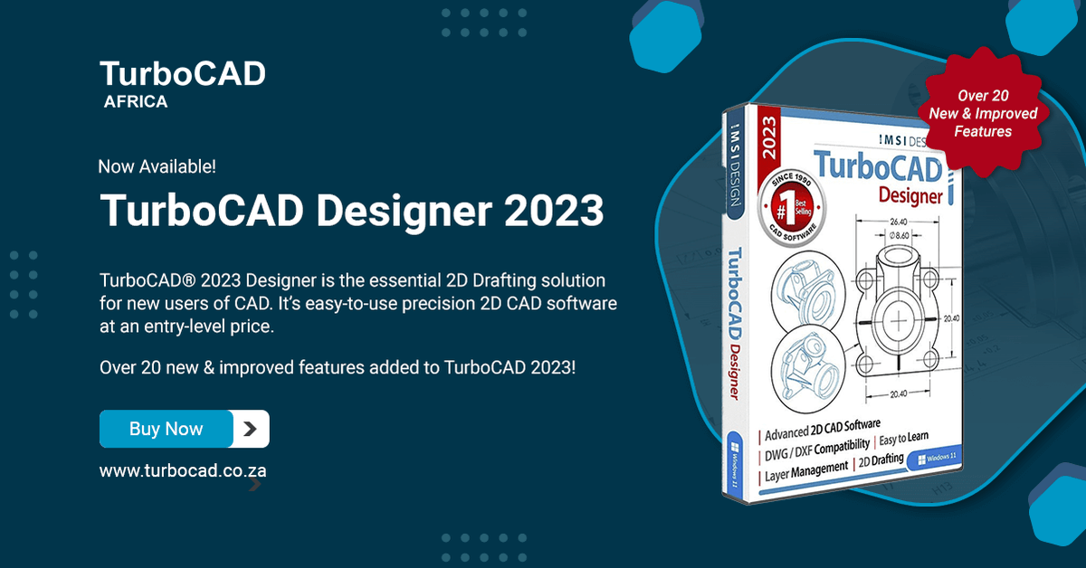 TurboCAD_Africa's tweet photo. Introducing TurboCAD Designer 2023, the best value for money solution on the market for 2D CAD users.
Only R1,329.00 to start your CAD journey!
➡️ Buy Now: https://t.co/bM33ytomoW
#TurboCAD2023 #TurboCADFeatures #CADSoftware #CADDesign #2DDesign #3DModeling https://t.co/cKm84NQEkR