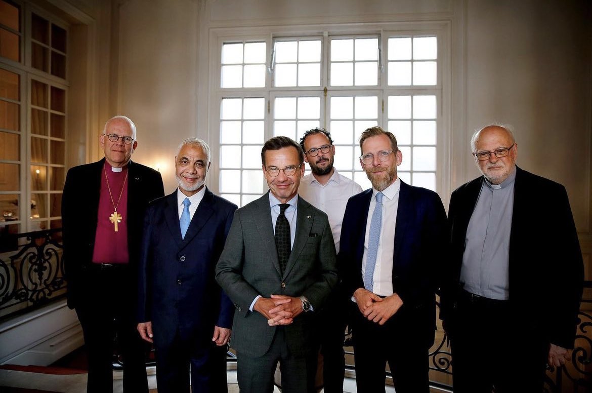 SwedishPM's tweet image. Constructive dialogue today with representatives of Swedish religious communities - an important dialogue that the Government is continuously developing.
Everyone in Sweden who wants to practice their religion must be able to do so safely.