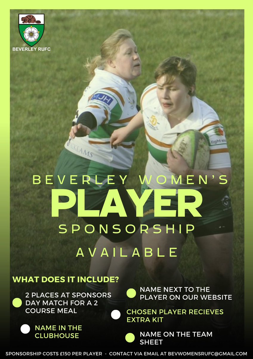 Our players are currently looking for individual player sponsorships is this something you or your business would be interested in? Get in touch! Dm us