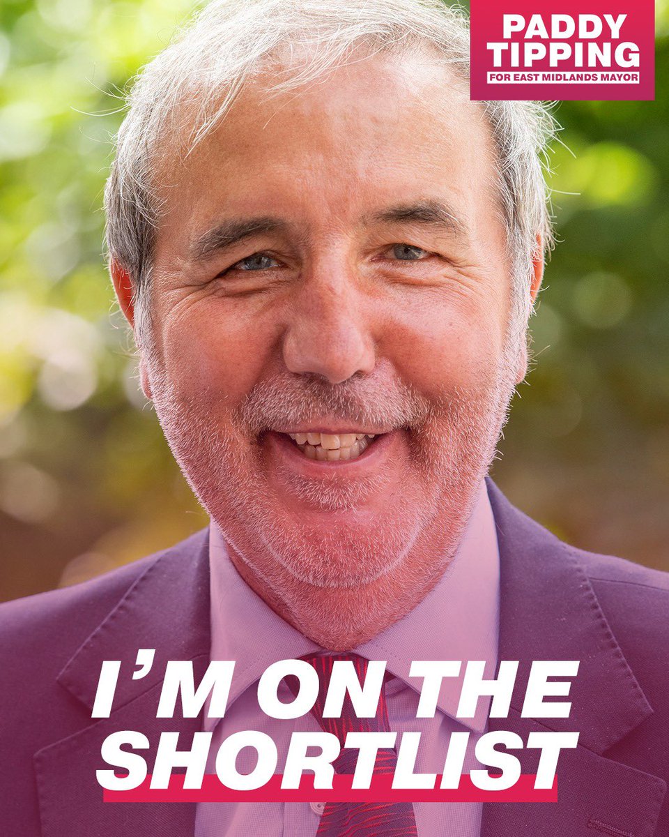 Paddy smiling with the text: I’m on the shortlist.