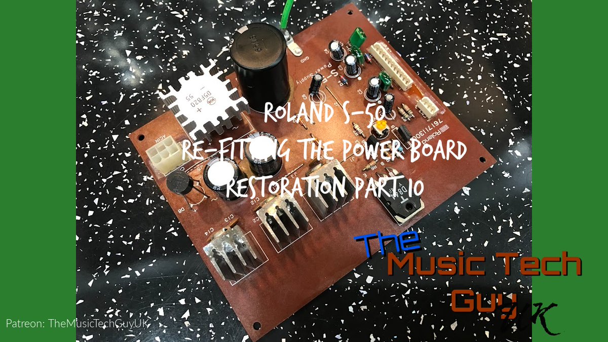 MusicTechGuyUK's tweet photo. Roland S-50 - Part-10 - Re-fitting the power board
https://t.co/4FbgofYMME
#RolandS50 #S50restoration #RolandS50Repair #RolandS50Restoration #RolandS50Tutorial #S50Tutorial #S50Repair #RolandSampler #S-50 #roland #TheMusicTechGuyUK #MusicTechGuyUK #TMTGCommunity #Musician https://t.co/uPqvCJnEz5