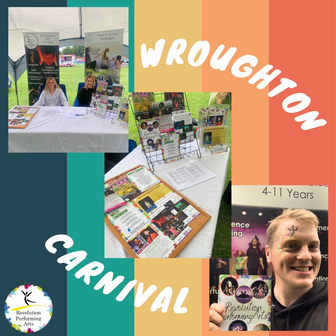 Did you see us at Wroughton Carnival? 🌈 
We were treated to some dance from Faith, Alice &amp; Seren who come to Rapport and Level Up ♥️ Jim even had his face painted by the wonderful Mae! 
#revolutionperformingarts #dance #drama #sing #wroughton #carnival #swindonstories