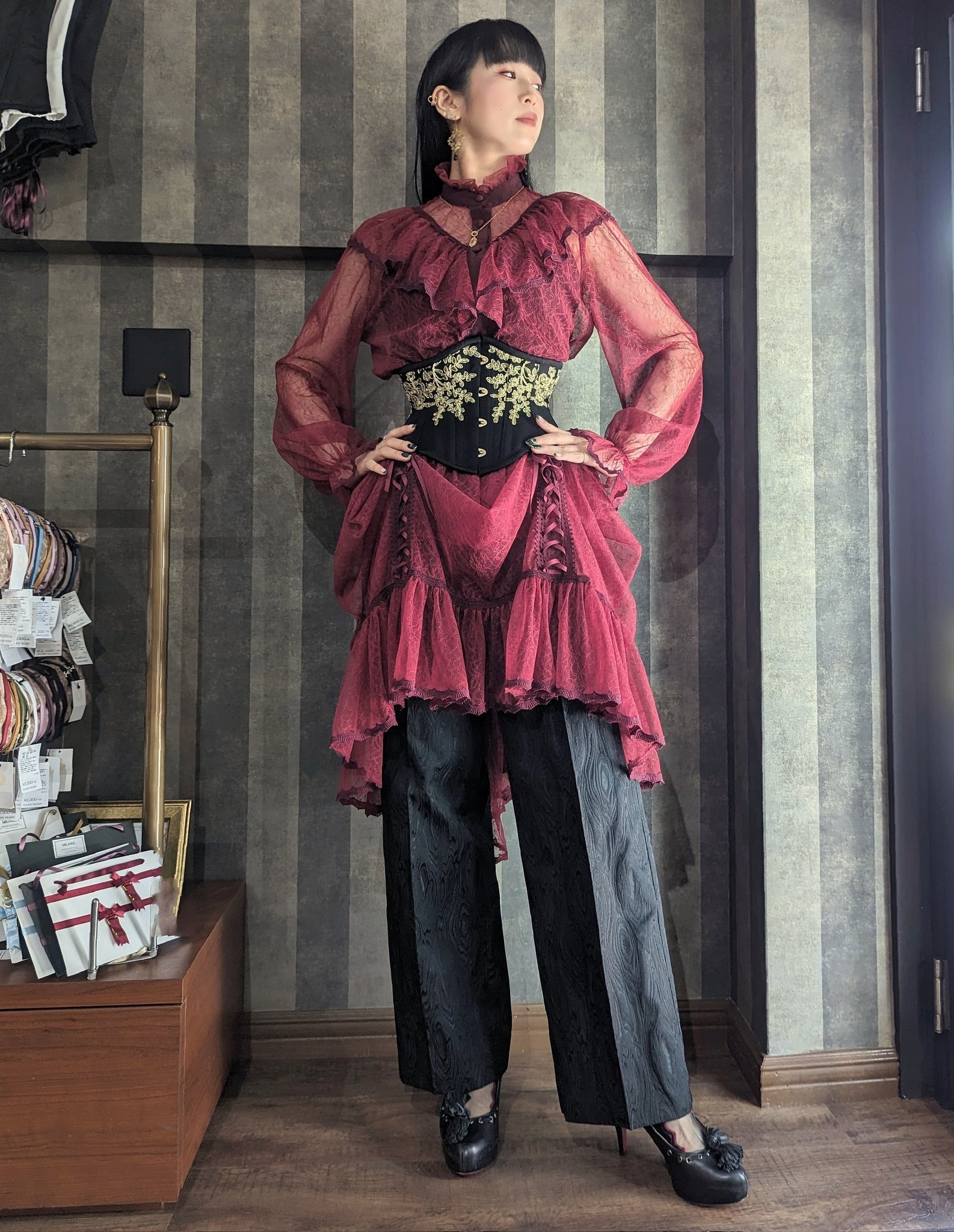 メイデンデビル　a maiden devil Medenius 胡蝶蘭ブラウス メイデンデビル a maiden devil Medenius 胡蝶蘭ブラウス