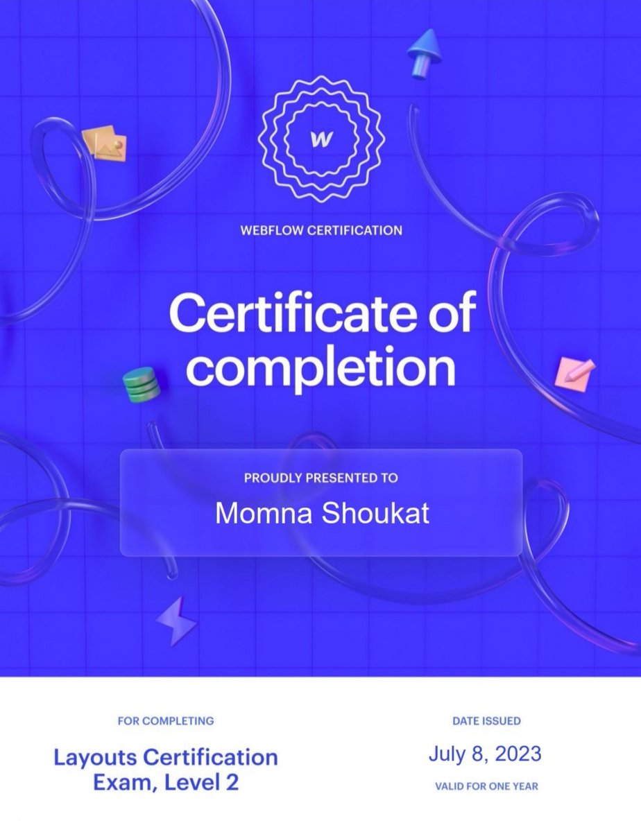 Webflow Day: 54
Learned from experience: breaks hinder progress.After a two-week pause,it was tough to regain momentum.Passed all Webflow Certification Exams,including Expert level. Now a certified Webflow Expert, I'm more determined than ever to achieve my goals.
#webflowexpert