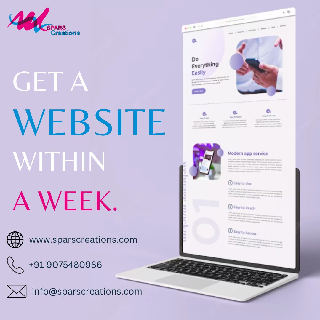SparsCreations's tweet photo. 🌐 Get a Website Within a Week! 🚀

Looking to establish a powerful online presence quickly? Look no further! Introducing our exclusive offer: Get a Website Within a Week!
#sparscreations #digital #Website https://t.co/L8W6MhPfq8
