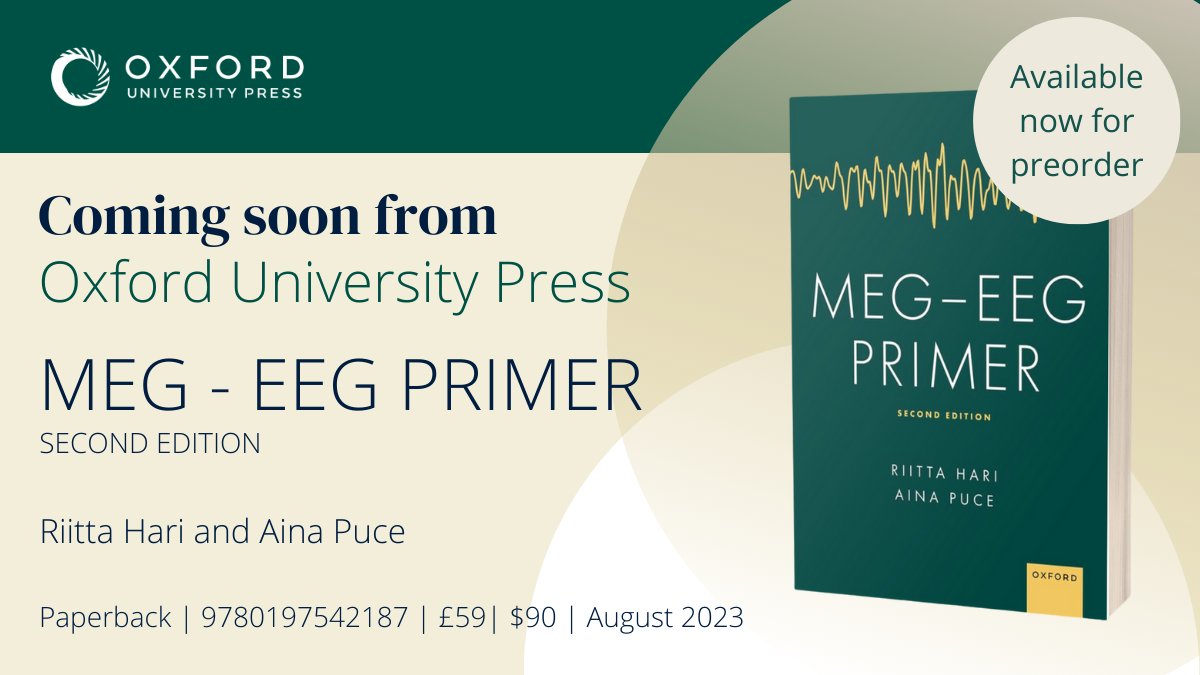 BrainsOnWaves (@aivoaalto) on Twitter photo So happy to inform you that the 2nd ed of our MEG–EEG Primer by <a href="/OUPMedicine/">OUP Medicine</a> will soon be available. We have expanded and updated it and hope that you will find it both useful and enjoyable.
bit.ly/MEG-EEGP #MEG #EEG #brain #neuroscience
<a href="/AaltoUniversity/">Aalto University</a> <a href="/IndianaUniv/">Indiana University</a> So happy to inform you that the 2nd ed of our MEG–EEG Primer by <a href="/OUPMedicine/">OUP Medicine</a> will soon be available. We have expanded and updated it and hope that you will find it both useful and enjoyable.
bit.ly/MEG-EEGP #MEG #EEG #brain #neuroscience
<a href="/AaltoUniversity/">Aalto University</a> <a href="/IndianaUniv/">Indiana University</a>