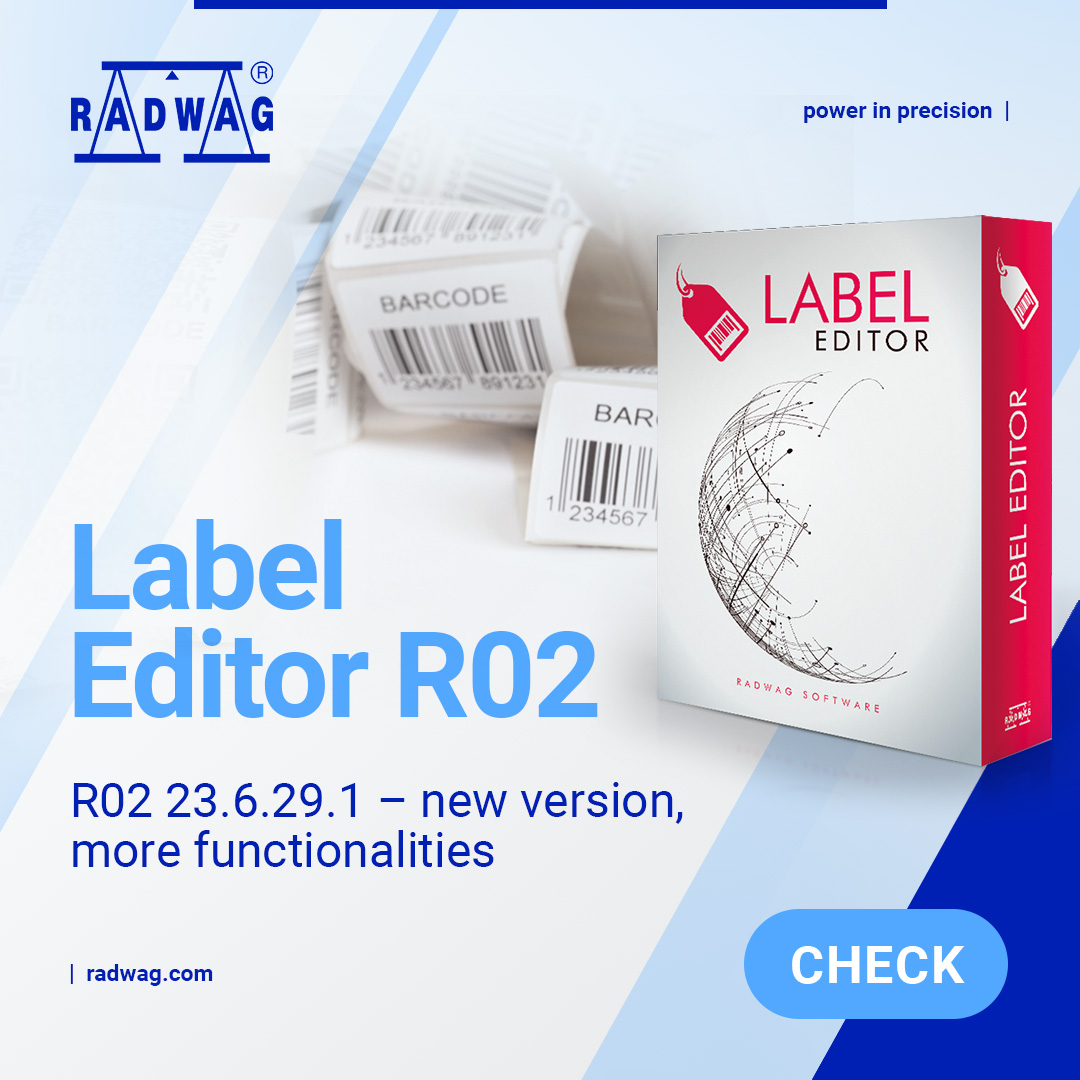 RADWAGscales's tweet photo. Label Editor R02 is a software produced by RADWAG used to designing labels for industrial scales, scales for Ex areas, PGC scales and checkweighers of this brand.
https://t.co/5qqv5qe64m

#RADWAG #LabelEditor #Label #software #application #industryscales #forEXarea #checkweighers https://t.co/4rtrSbwnro