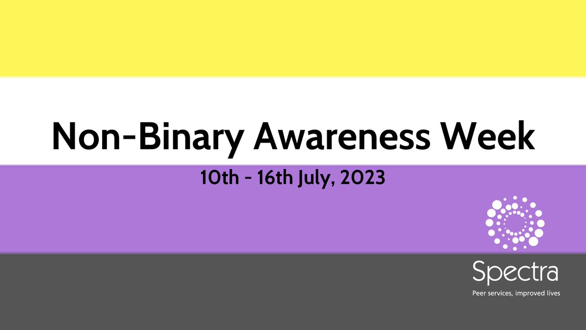 Today is the start of #NonBinaryAwarenessWeek 💛🩶💜🖤

A celebration of Non-Binary identities and people, and a chance to raise awareness and celebrate the diversity of gender identities that exist outside of the traditional gender binary.

#nonbinaryawarenessweek #nonbinary