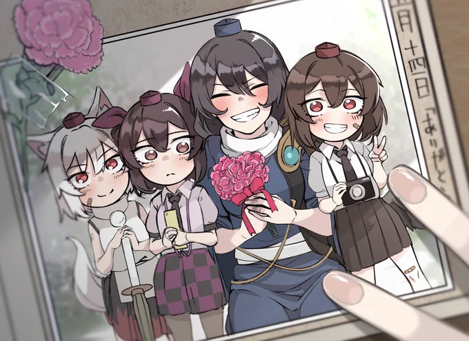ラフボツ絵です～在りし日の天狗達。 