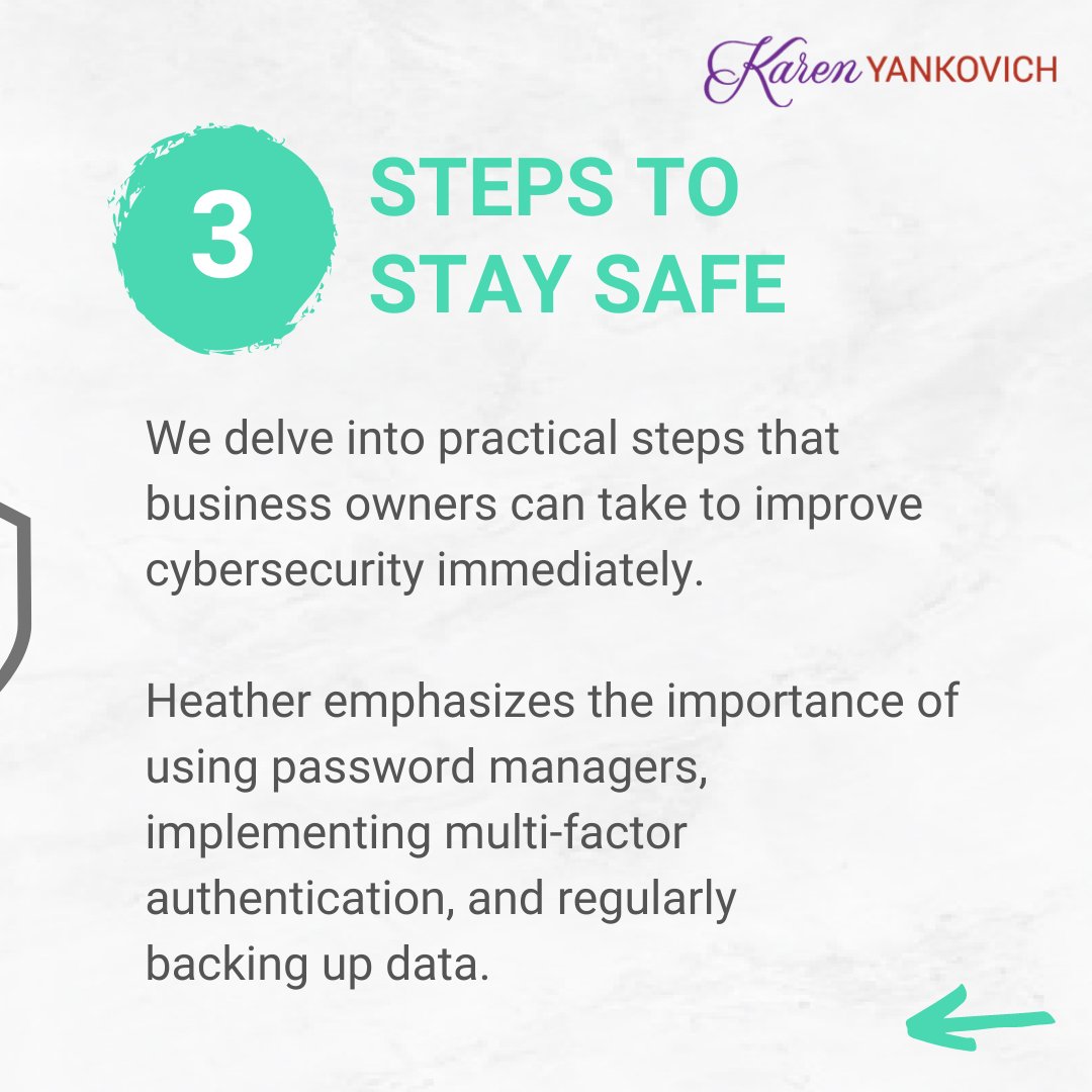 karenyankovich's tweet photo. Are you leaving your business vulnerable to cyber threats? Discover essential steps to enhance your business security in this eye-opening episode with @heather_noggle. Don't miss out! https://t.co/GY5OXQz5If
#BusinessSecurity #CyberSecurity #LinkedIn #GGGR #GoodGirlsGetRich https://t.co/yBbTLDapmj