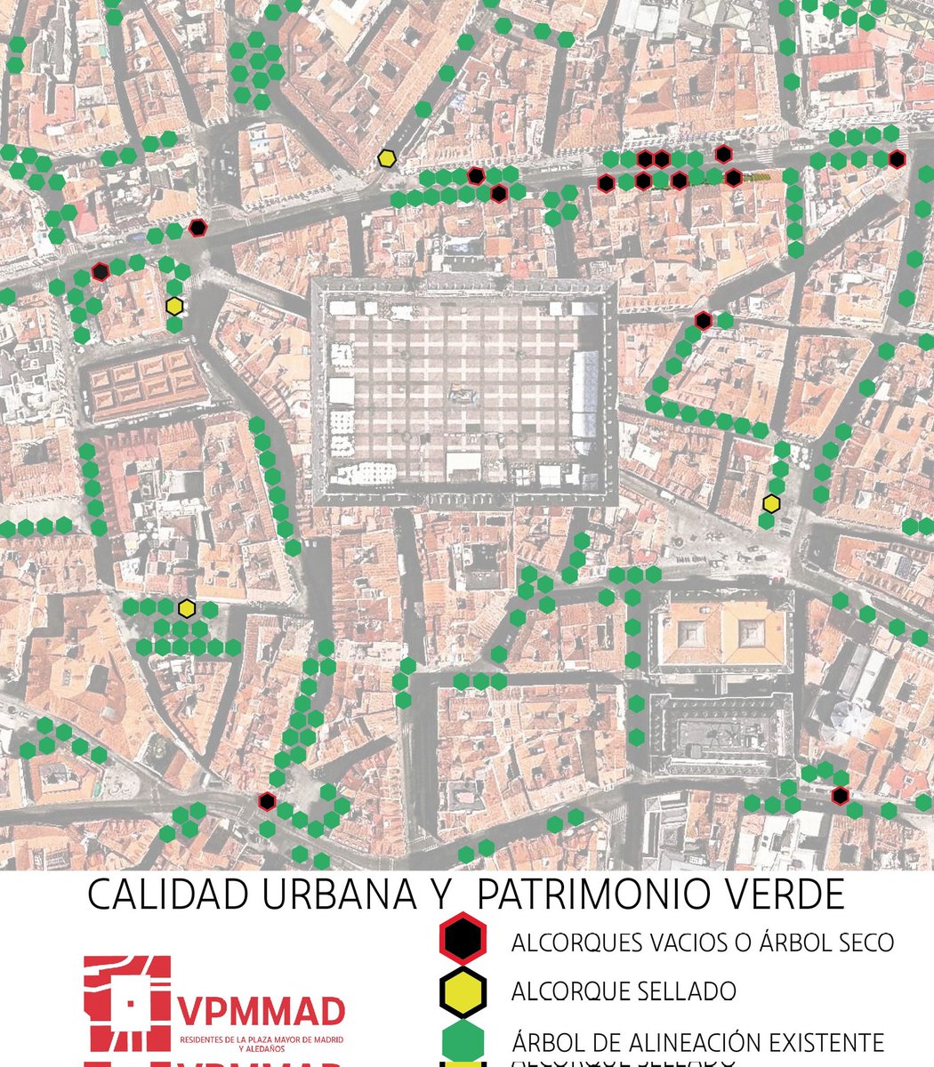9/ Ante las inminentes olas de calor y como se pudo comprobar en la #termometreda🌡️las Islas de Calor en nuestro entorno son de las más intensas. Por ello defendemos nuestro patrimonio verde y nuestras zonas d sombra.🔽Mapa actualizado, necesitamos reposiciones 🌳 y no sellados❌