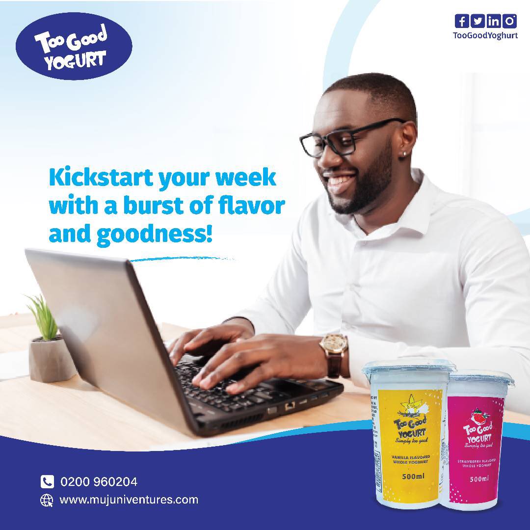 Start your week on a deliciously healthy note with our creamy yoghurt. #MondayMorningGoodness #DeliciouslyHealthy #TooGoodYoghurt