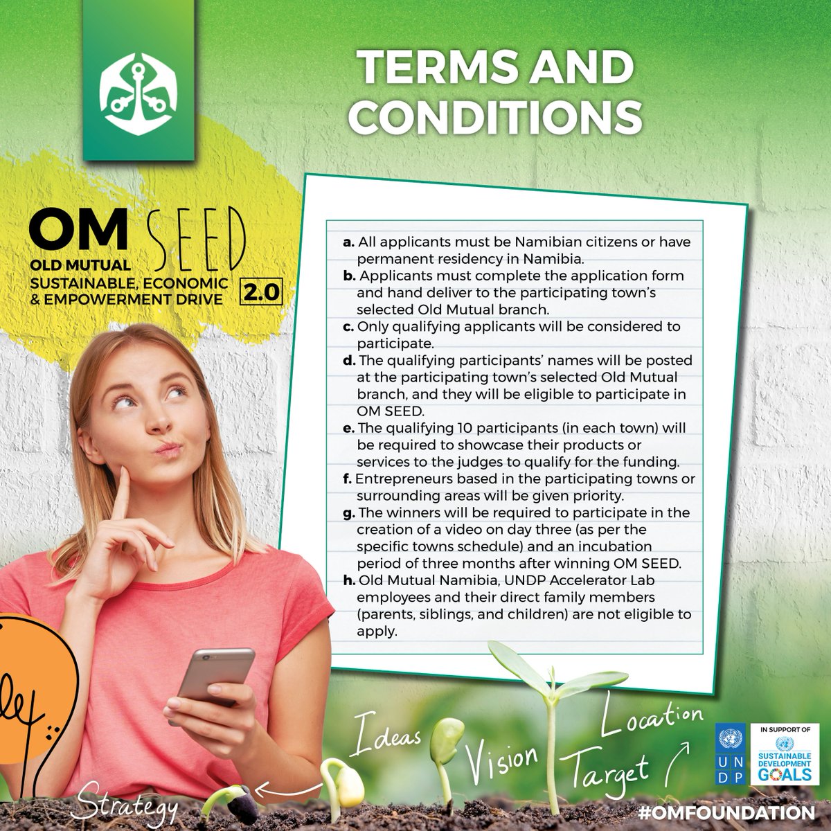 OldMutualNam's tweet photo. Attention prospective OM SEED 2023 participants! 

Here are the essential Terms and Conditions for OM SEED 2023. Apply now at https://t.co/RDNGV7rZoB or get your application form at any of our participating branches and embark on an exhilarating journey.

#OMSEED #Empowerment https://t.co/Wt0uBf5l7K