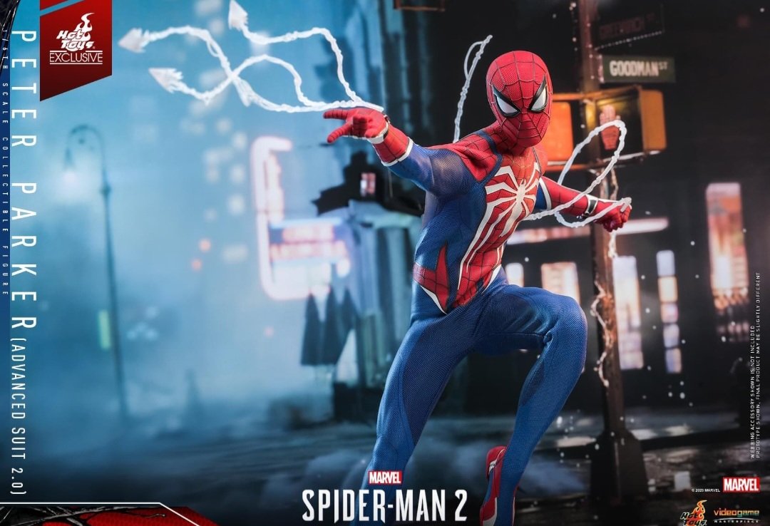 Hot Toys figure for the Advanced Suit 2.0 from Marvel's Spider-Man 2!