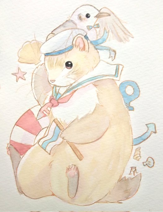 「hamster watercolor (medium)」 illustration images(Latest)