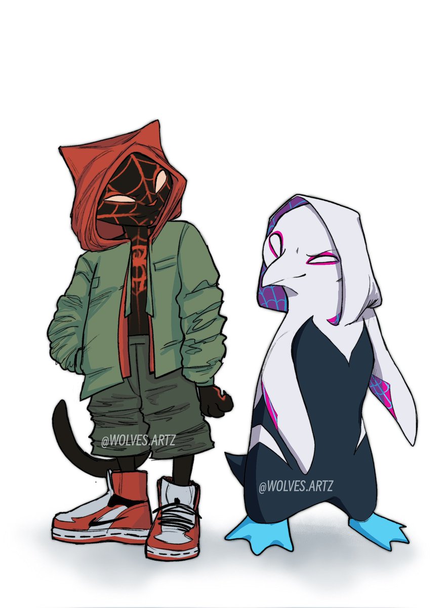 They're planning to invade your house, what do you do? 🧐🥺 #spiderguin #GwenStacy #MeowsMorales #MilesMorales #Spiderman