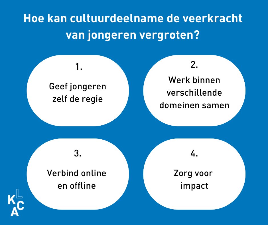 LKCA_'s tweet image. De inzet van cultuur kan de veerkracht van jongeren vergroten. Maar hoe zet je als cultuur-, zorg- en welzijnsprofessional jongerenwerk in op een manier die impact heeft? Download de factsheet ➡️ bit.ly/factsheet-jong…

#Jongeren #Cultuurparticipatie