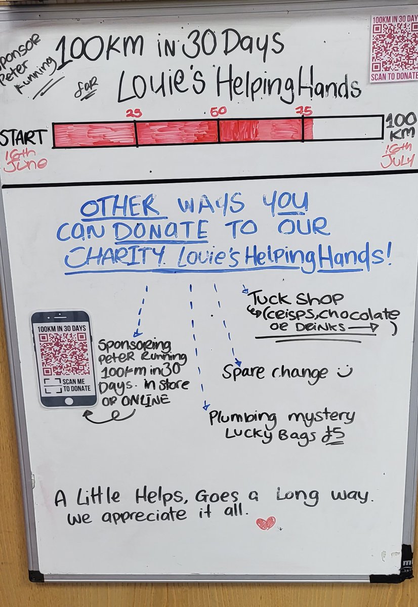 With only 6 Days to go, Peter is currently at 77.8km, finishing the last 10 km at the Herne Bay 10k on Sunday!

If you can please sponsor him now before the end of the week, and get him motivated.

Sponsorship forms in-store, or via Just Giving justgiving.com/page/louies-he…