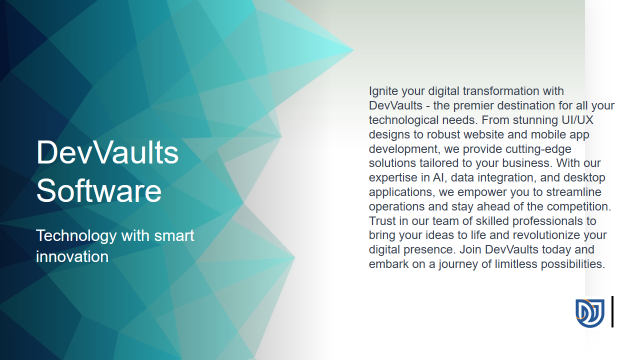 DevVaults's tweet photo. Unlock Innovation with DevVaults - Your Tech Solution Partner
#EmpowerYourBusiness
#TechSolutions #DigitalTransformation #InnovationUnleashed #DevVaults #EmpowerYourBusiness https://t.co/RAbSNLbcOs