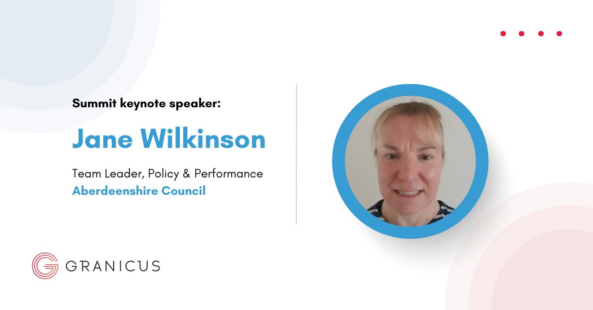 2023 Granicus Digital Communications Virtual Summit!

📆 11 July | 3:00pm - 7:30pm BST
📍Location: (bit.ly/3XsYcli)

I am thrilled to introduce Jane Wilkinson, Team Leader of Policy &amp; Performance at <a href="/Aberdeenshire/">Aberdeenshire Council</a> , as one of our esteemed speakers at the upcoming summit.