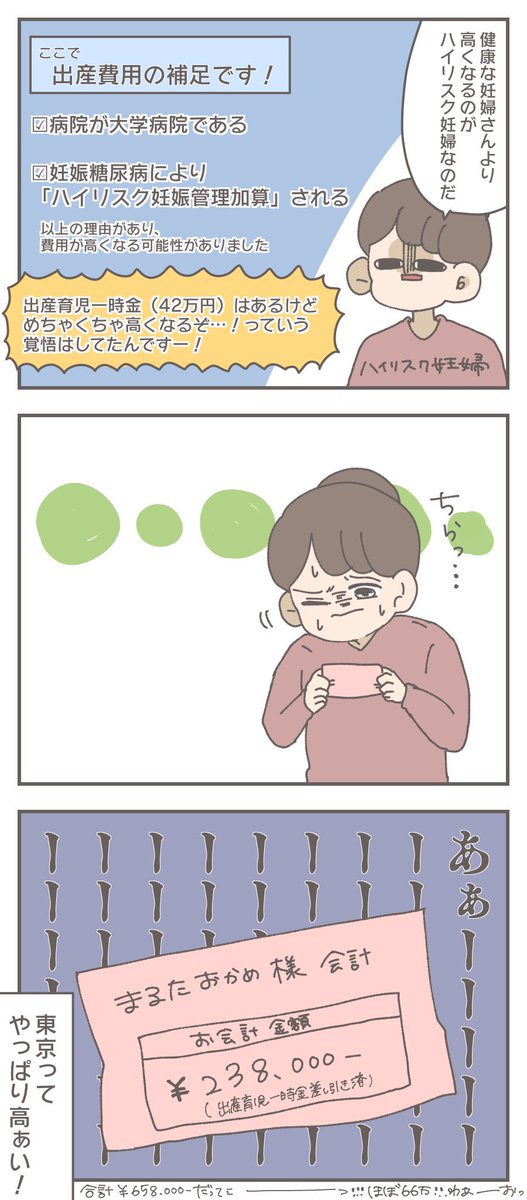 🤰コロナ禍出産レポ
〜妊娠糖尿病を携えて〜㉗(4/4)

ちなみに関西の田舎の実家へ里帰りして産んだ長男の時は、足出し5万くらいだったと思います。
(病院によります)

ブログはこちらから👇
https://t.co/ZP36b7c9er… 