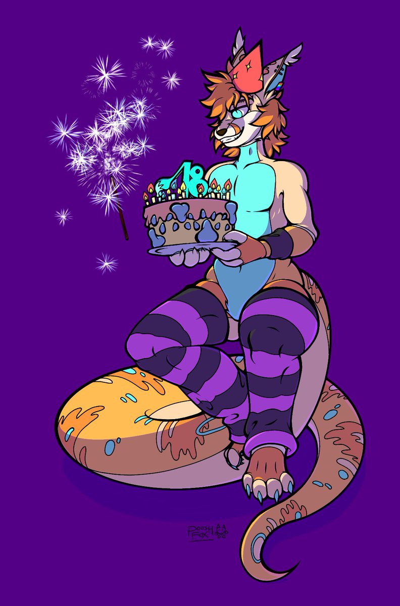 Poosh_Fox's tweet photo. Gift for @Feyron3 
Happy birthday! 🥳
P.S: As you can see, I still practiced with shadows and lighting! https://t.co/oyRoUOVLdp