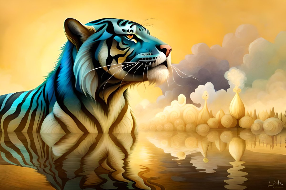 Ethereal surrealistic tiger in a fog
The fog envelops the tiger where reality blends with dreams.
#SurrealisticArt #TigerInFog #BlueWillowAI #DigitalArt #VisualIntelligence #VisualImagination