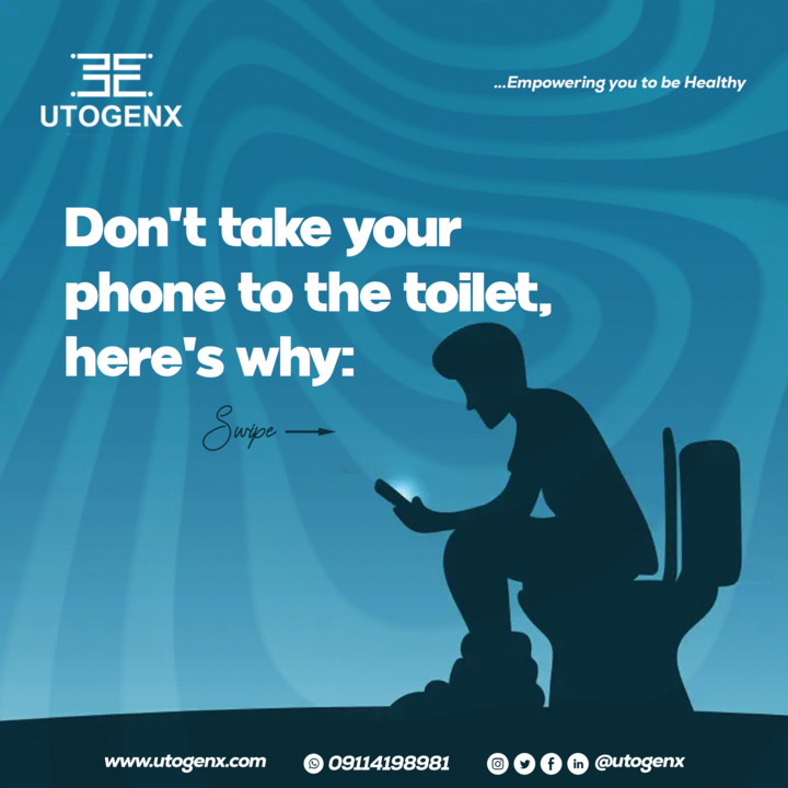 utogenx's tweet photo. HOW LONG DO YOU SPEND IN THE TOILET?
It's a new week. Swipe through the slides to learn why you shouldn't take your phone to the toilet, or why you shouldn't stay too long in the toilet.
#nigerianbrand #utogenx #startupfairy #artificialintelligence #hospitals #nigerianvendors https://t.co/R4Ui2rUhmr