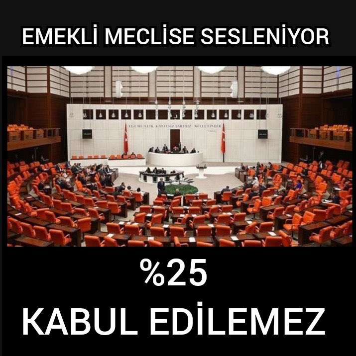 Emekli maaşlarının düzeltilmesini bekliyoruz.. %25 zam kabul edilemez...
#EmekliMecliseSesleniyor