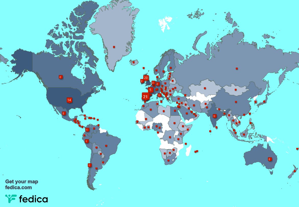 Tengo 1 nuevos seguidores, desde Chipre, y más durante la última semana fedica.com/!EBSBarcelona