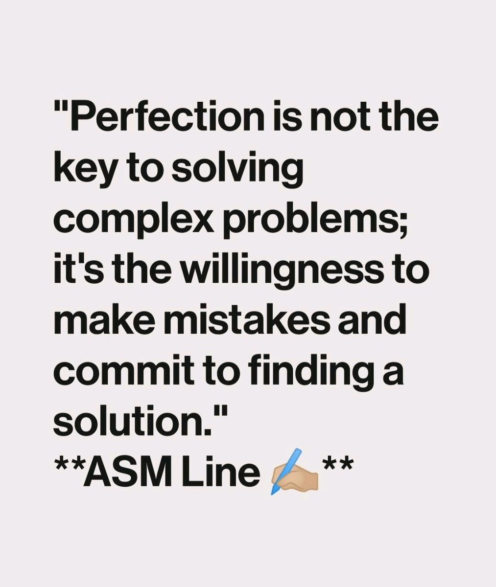 TheScholarMedia's tweet image. #SolvingComplexProblems #MistakesLeadToSolutions #PerfectionVsWillpower #CommitmentToSolutions #ProblemSolvingMindset #EmbracingMistakes #SolutionDrivenThinking #FindingSolutions #OvercomingPerfectionism #MistakesAreOpportunities