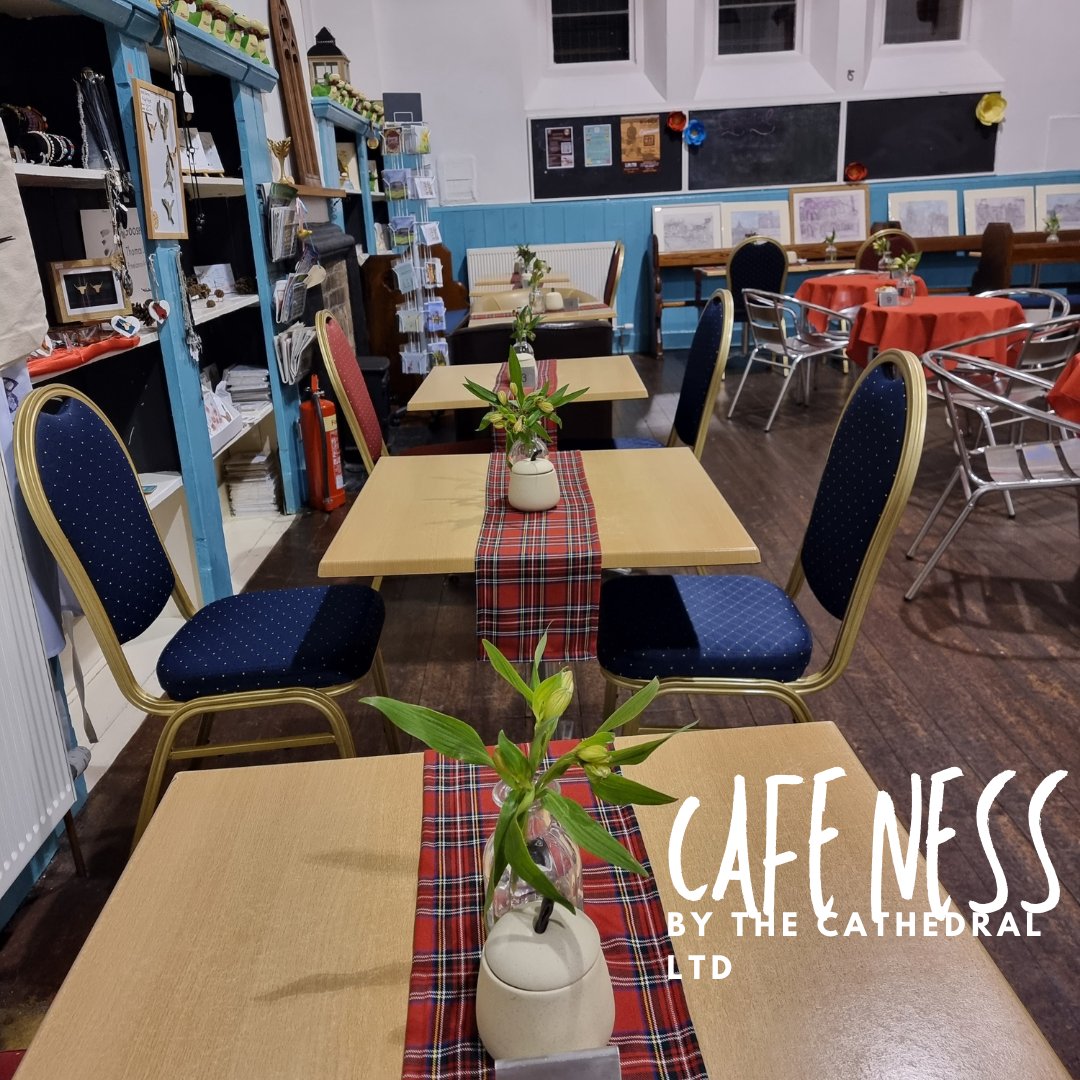 invcathedral's tweet photo. In you are down by #RiverNess pop into our Cafe, behind #InvernessCathedral.  We are open daily. Enjoy homemade treats made with the finest local produce, a hot steaming cuppa and a very warm welcome.  Dogs are also welcome too! 
 #cafeness #inverness https://t.co/6bUhMDuW29