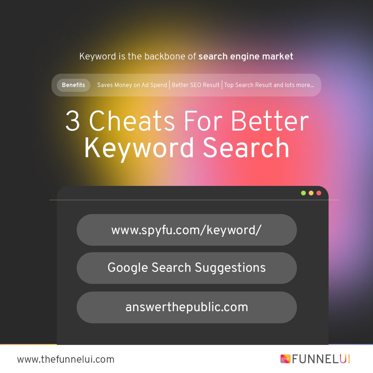 thefunnelui's tweet image. Your online success starts with keyword research, and here's a cheat sheet to unleash the right tools for the right job! 👀

#keyword #TheFunnelUI #thefunnel