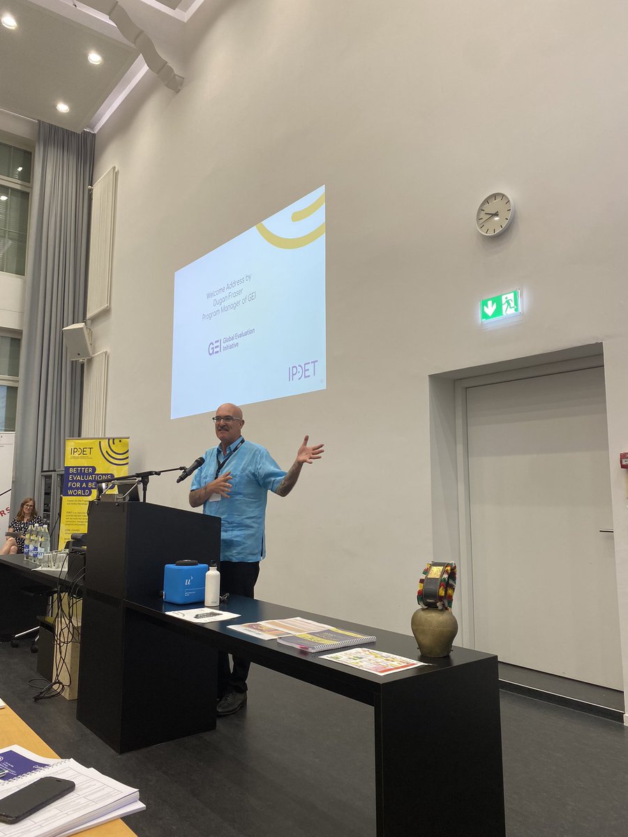 “When you are evaluating well,  and you listen carefully you will hear things happening in organizations” <a href="/duganfraser1/">duganfraser</a> fron <a href="/GEI_GlobalEval/">Global Evaluation Initiative</a> 
What a lovely reference to the Aare river experience in the <a href="/IPDET_community/">IPDET</a>  opening .