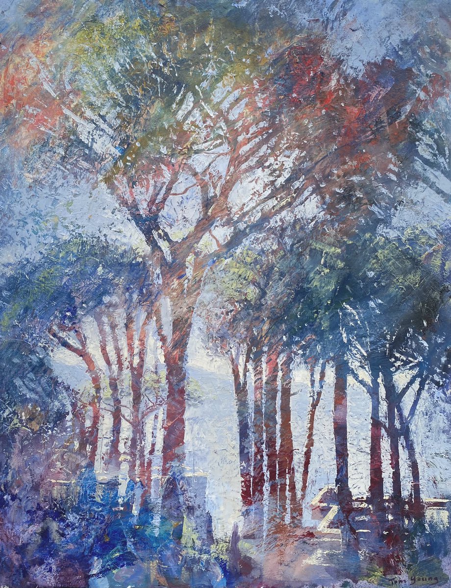 In the Trees (Light Within), Ras El Metn Pines, Lebanon

#trees #pines #light #fromlife #pleinair #pleinairpainting #abstract #figurative #textures #layers #process #soul #wind #space #negative #positive #accidental #purpose #metn #lebanon #connection