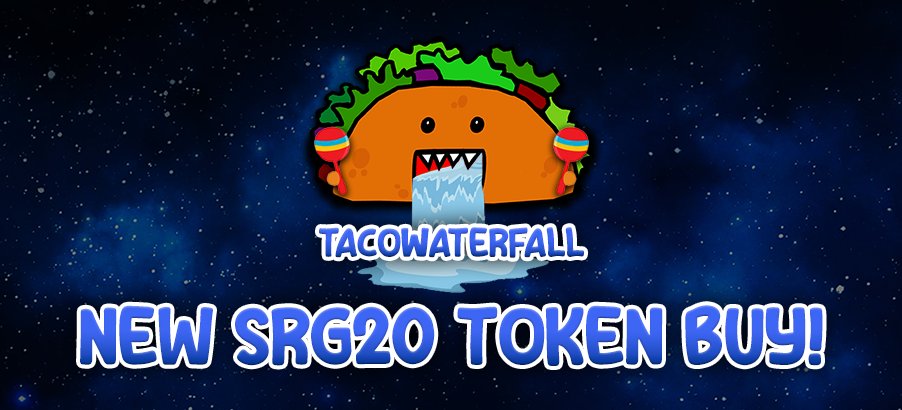 NEW SPACE TACO BUY!

Spent: $16.25 (35,459.07 $SRG)
Got: 724,625.12 $TACO
MCap: $2,236.04
SRG20: #BSC
Tx: ift.tt/I5TjvD4
Swap: swap.surgeprotocol.io

CA:
0x323B211505f8800ce21c7210e4d3F7Fd1291320A

Ads: Buy $TACO on #SRG20!