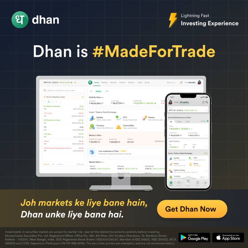 DhanHQ's tweet photo. Trade Directly from TradingView Charts on Dhan! Trade in Equity, Commodity, Currency &amp; Future with👇

✅ TradingView Tools
✅ 100+ Indicators
✅ Order &amp; Position Management
✅ Native Order Window &amp; much more

Install Dhan Now!